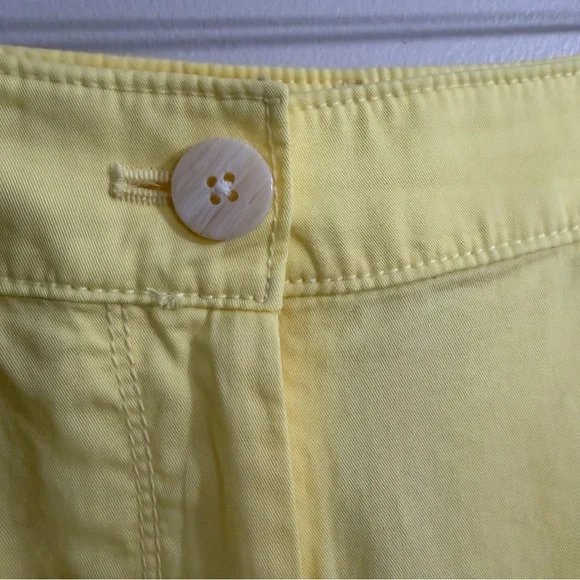 Loft Poplin Wide Leg Pants in Lemon Yellow - Picture 6 of 12